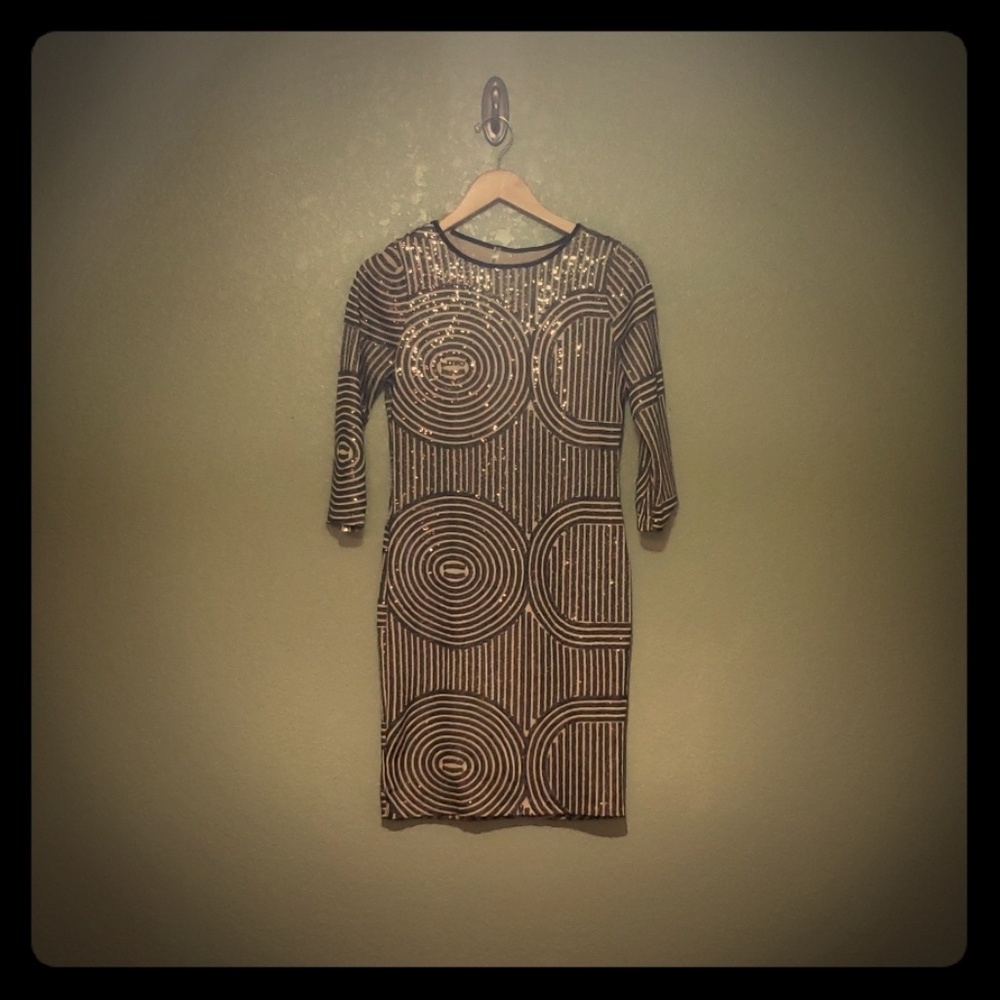 Fitted sequin dress
